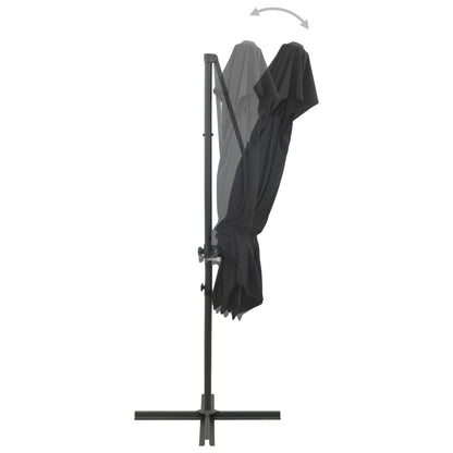 Ombrellone a Sbalzo con Doppia Copertura 250x250 cm Antracite - homemem39