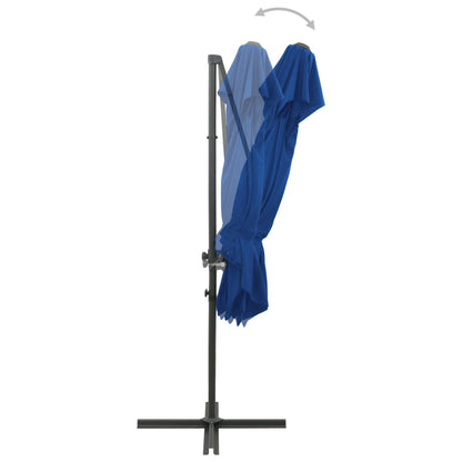 Ombrellone a Sbalzo con Doppia Copertura 250x250 cm Blu - homemem39