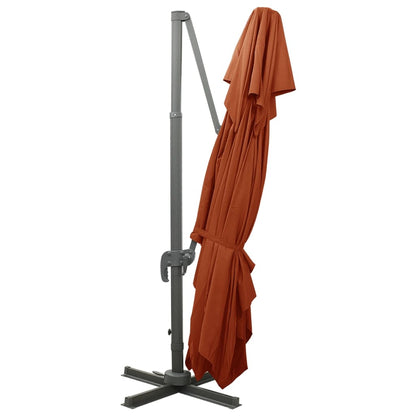 Ombrellone da giardino a sbalzo con doppio piano in terracotta 400x300 cm | homemem39