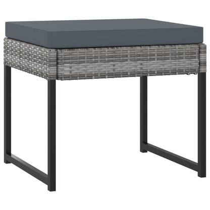Set Pranzo da Giardino 11 pz con Cuscini in Polyrattan Grigio | homemem39