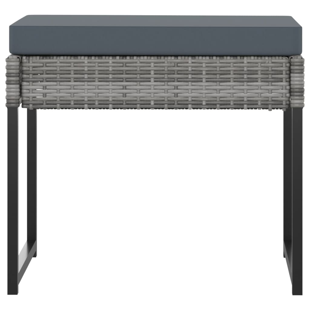 Set Pranzo da Giardino 11 pz con Cuscini in Polyrattan Grigio | homemem39