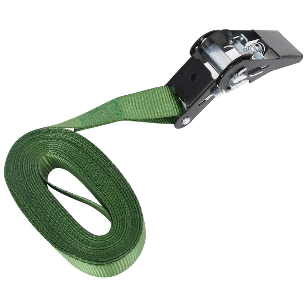 Cinghie d'Ancoraggio a Cricchetto 20 pz 800 daN 6m Verde
