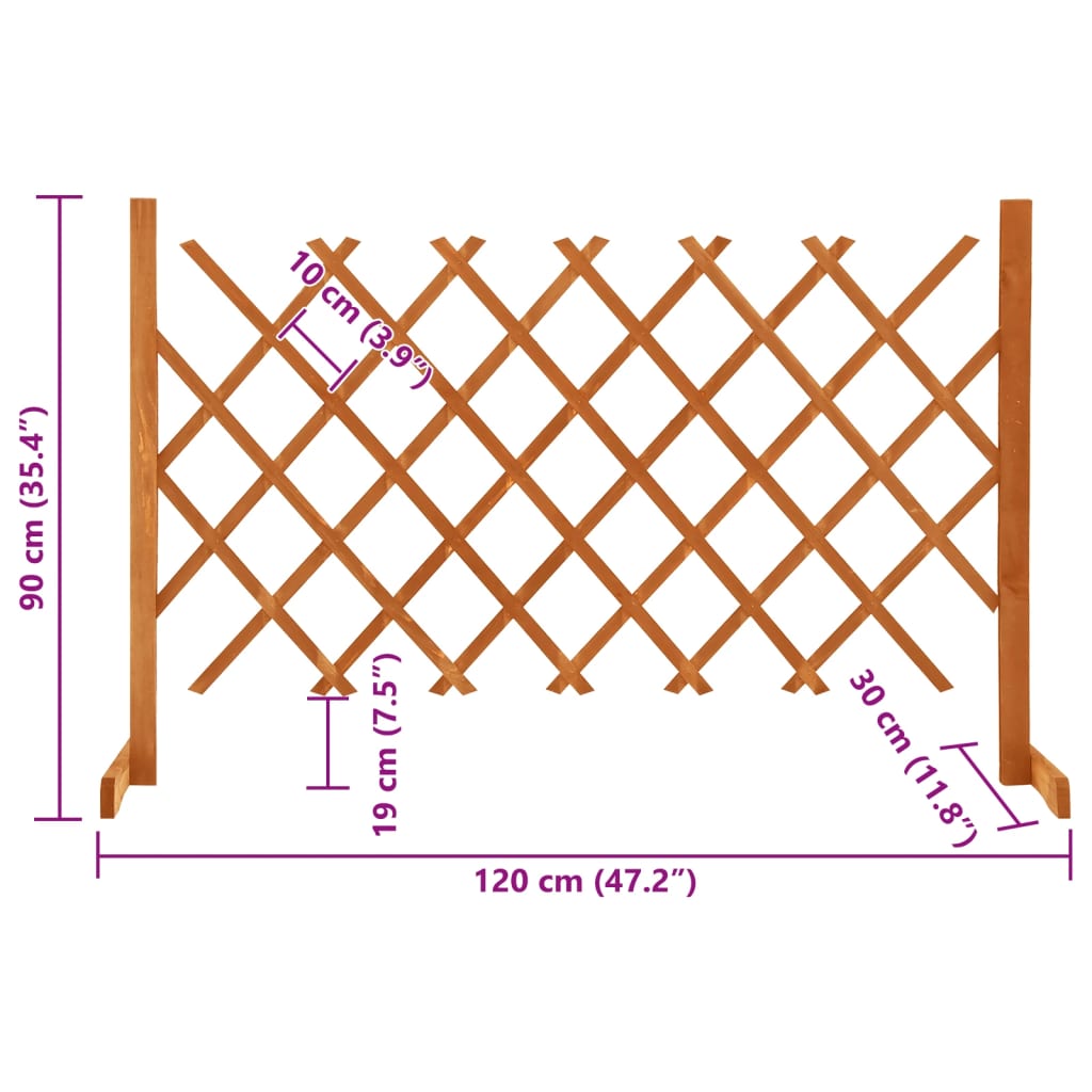 Traliccio da Giardino Arancione 120x90 cm Massello di Abete | homemem39