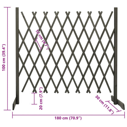 Traliccio da Giardino Grigio 180x100 cm in Massello di Abete - homemem39