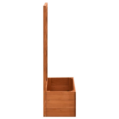 Fioriera con Traliccio Arancione 50x25x90 cm Massello di Abete - homemem39
