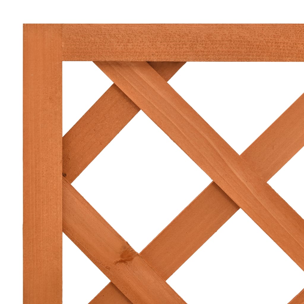 Fioriera con Traliccio Arancione 50x25x90 cm Massello di Abete - homemem39