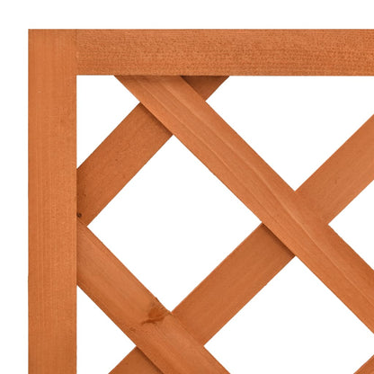 Fioriera con Traliccio Arancione 50x25x90 cm Massello di Abete - homemem39