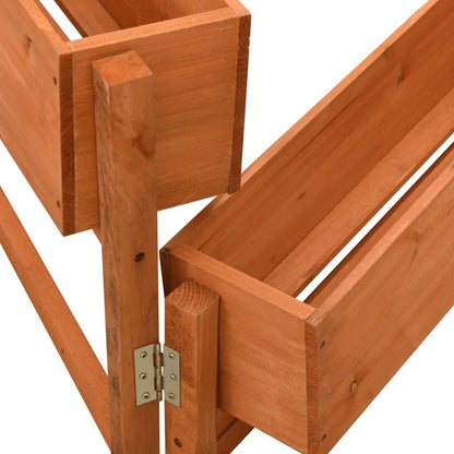 Fioriera Giardino Pieghevole Arancione 60x14x75 cm Legno Abete - homemem39