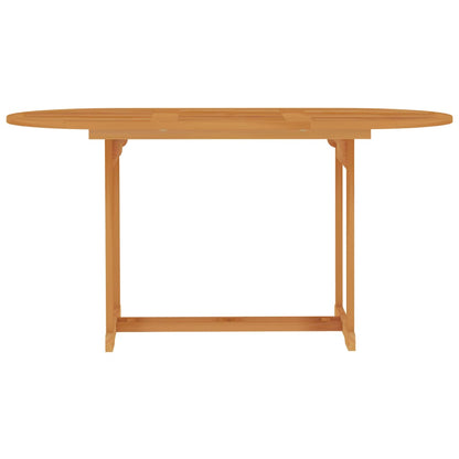 Tavolo da Giardino 150x90x75 cm in Legno Massello di Teak - homemem39