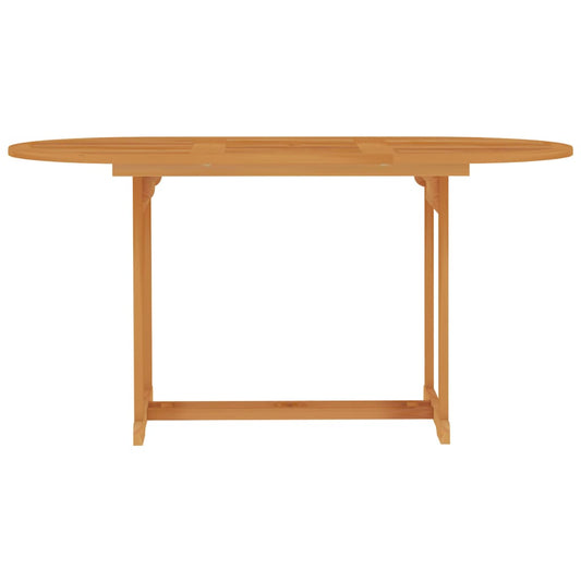 Tavolo da Giardino 150x90x75 cm in Legno Massello di Teak - homemem39