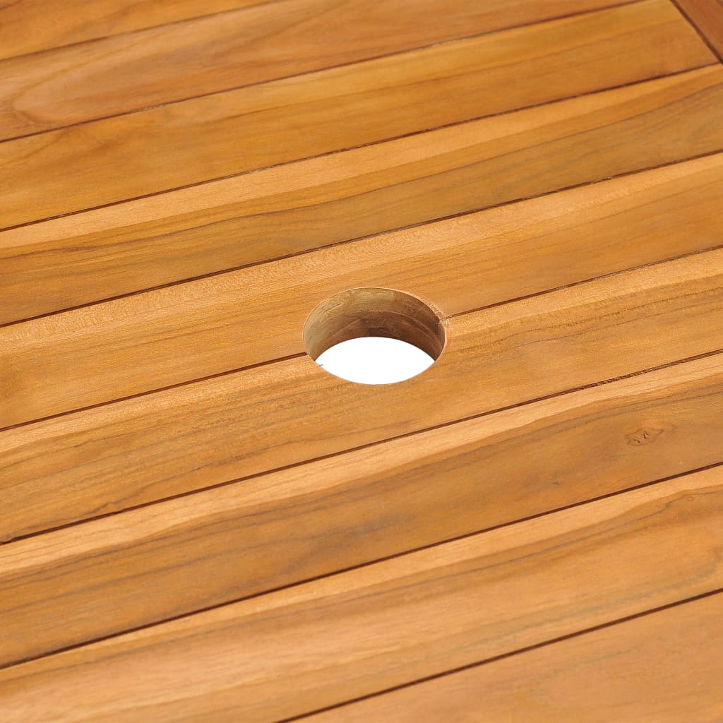 Tavolo da Giardino 150x90x75 cm in Legno Massello di Teak - homemem39