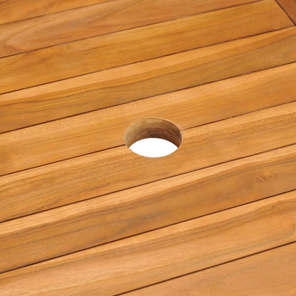 Tavolo da Giardino 150x90x75 cm in Legno Massello di Teak - homemem39