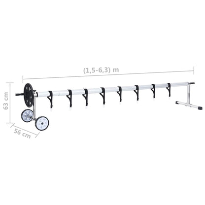 Rullo di Copertura per Piscina con Base in Acciaio Inox - homemem39
