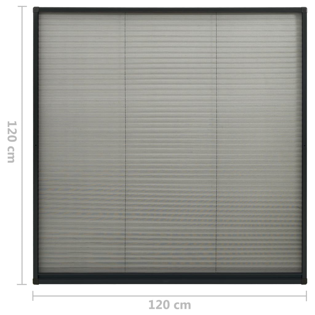 Zanzariera Plissettata per Finestre in Alluminio 120x120 cm | homemem39