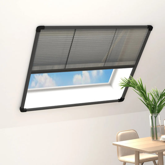 Zanzariera Plissettata per Finestre in Alluminio 120x120 cm | homemem39