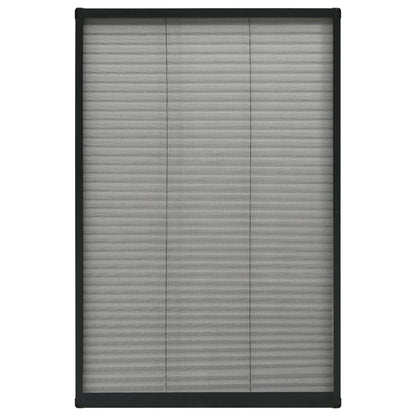 Zanzariera Plissettata Finestre Alluminio Antracite 120x120 cm