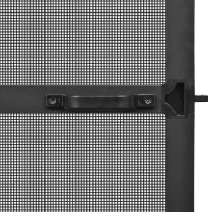 Schermo Insetti a Battente Antracite e Nero 100 x 215 cm | homemem39