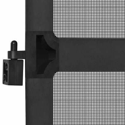 Schermo Insetti a Battente Antracite e Nero 100 x 215 cm | homemem39
