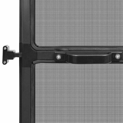 Schermo Insetti a Battente Antracite e Nero 120 x 240 cm | homemem39