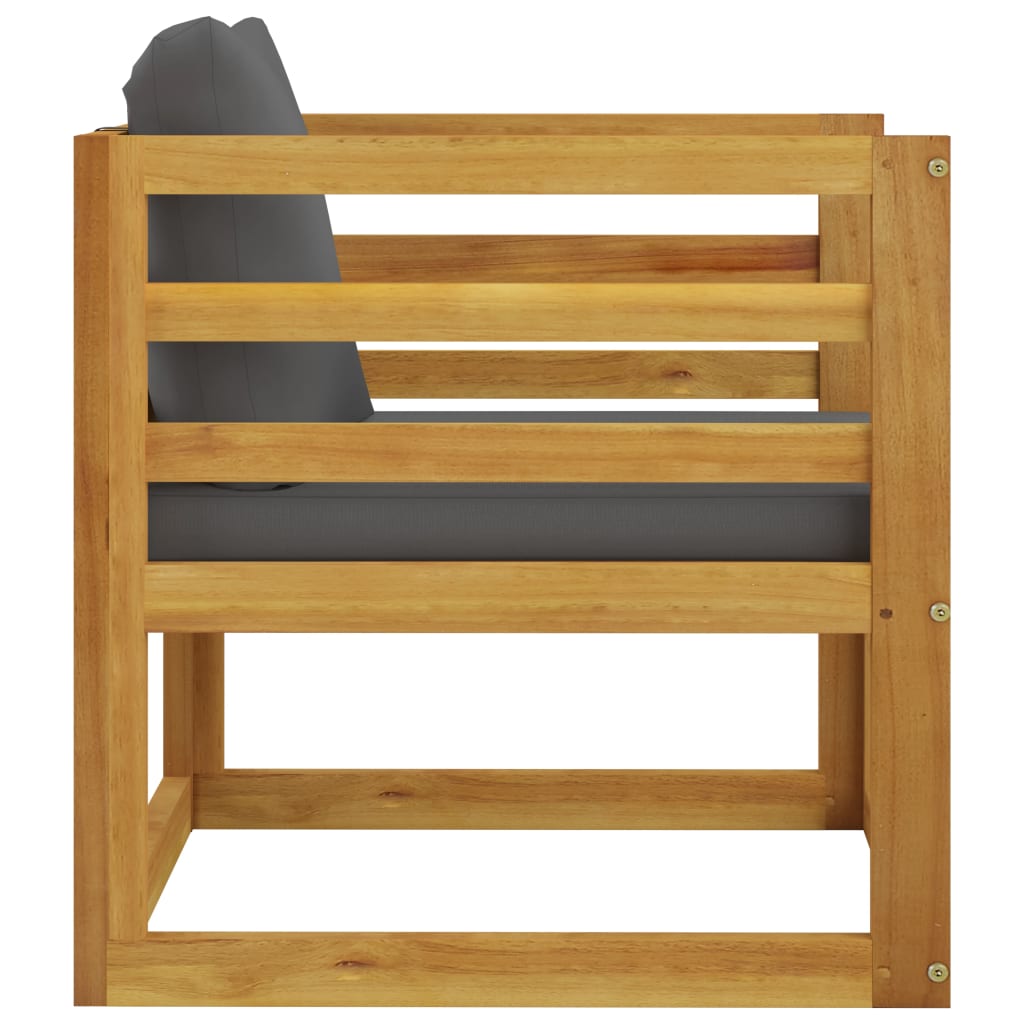 Set Divani da Giardino 5 pz con Cuscini in Massello di Acacia - homemem39