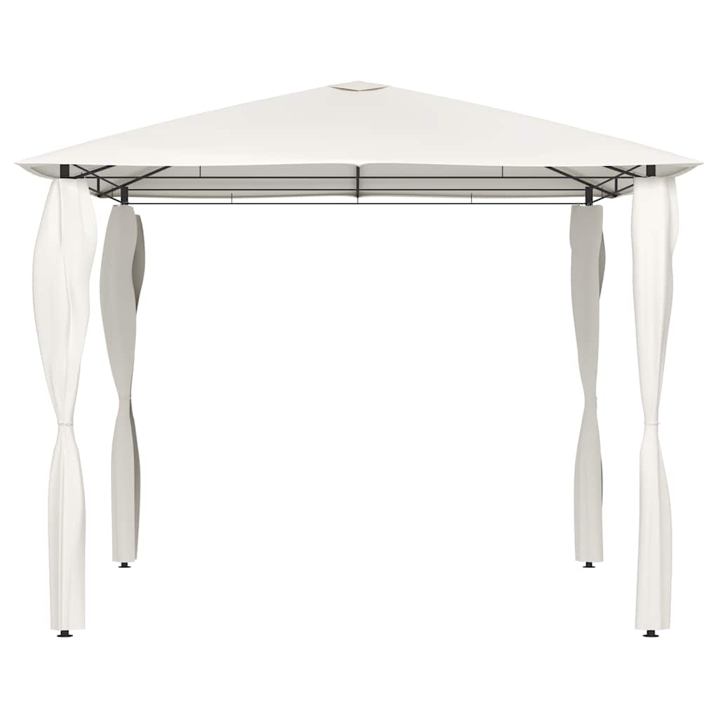 Gazebo con Montanti Rivestiti 3x3x2,6 m Crema 160 g/m² | homemem39