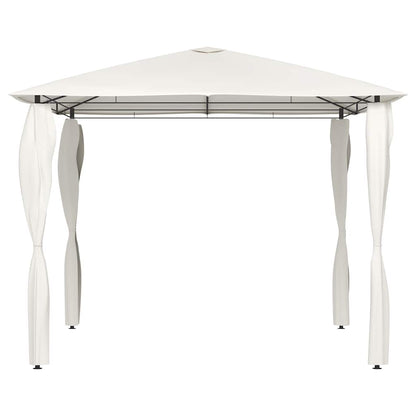 Gazebo con Montanti Rivestiti 3x3x2,6 m Crema 160 g/m² | homemem39