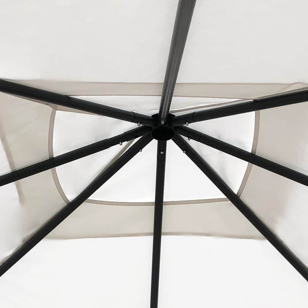 Gazebo con Montanti Rivestiti 3x3x2,6 m Crema 160 g/m² | homemem39
