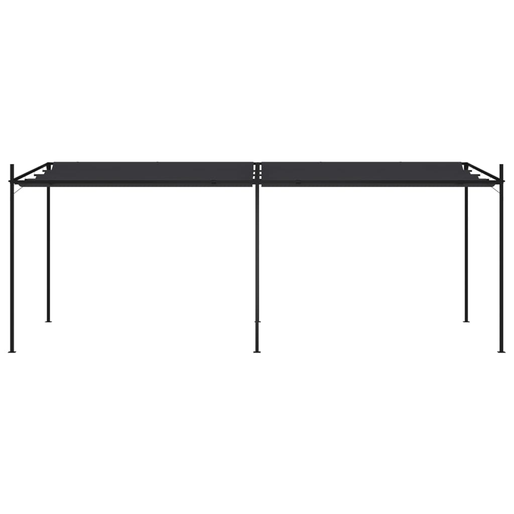 Gazebo con Tetto Retrattile 600x300x233 cm Antracite | homemem39