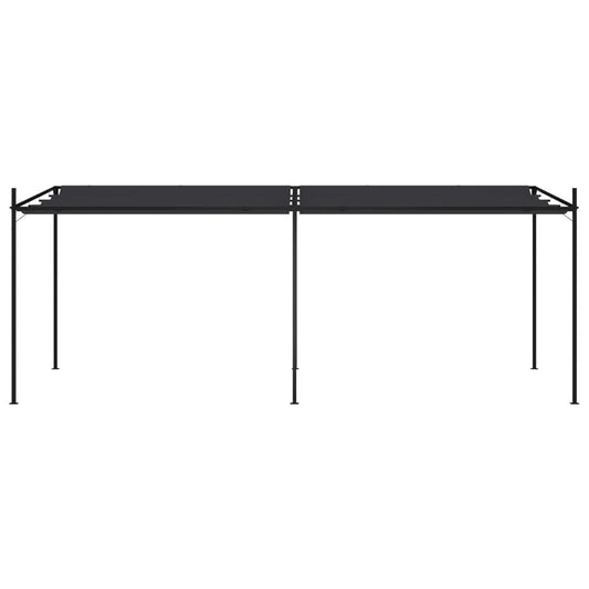Gazebo con Tetto Retrattile 600x300x233 cm Antracite | homemem39