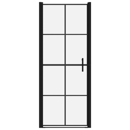 Porte per Doccia in Vetro Temperato 81x195 cm Nere - homemem39