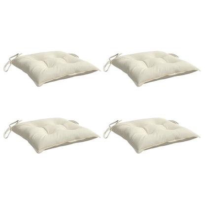 Cuscini per Sedia 4pz Bianco Crema 40x40x7 cm in Tessuto Oxford - homemem39