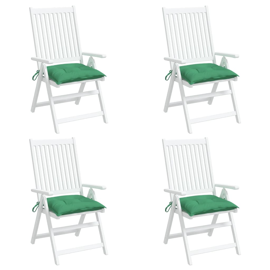 Cuscini per Sedia 4 pz 40x40x7 cm in Tessuto Oxford Verde - homemem39