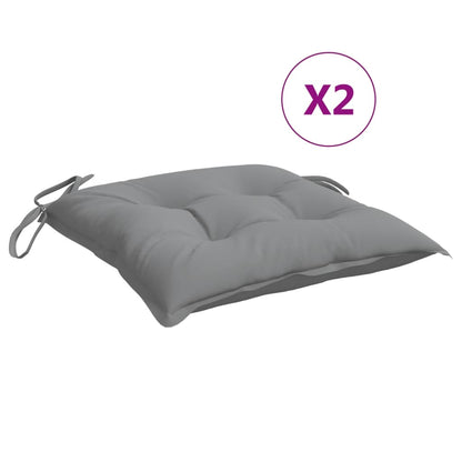 Cuscini per Sedia 2 pz Grigi 50x50x7 cm Tessuto Oxford | homemem39