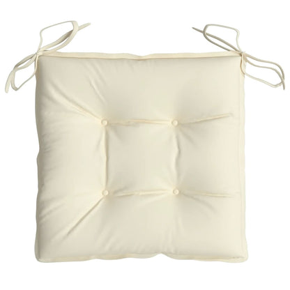 Cuscini per Sedia 2 pz Bianco Crema 50x50x7cm in Tessuto Oxford | homemem39