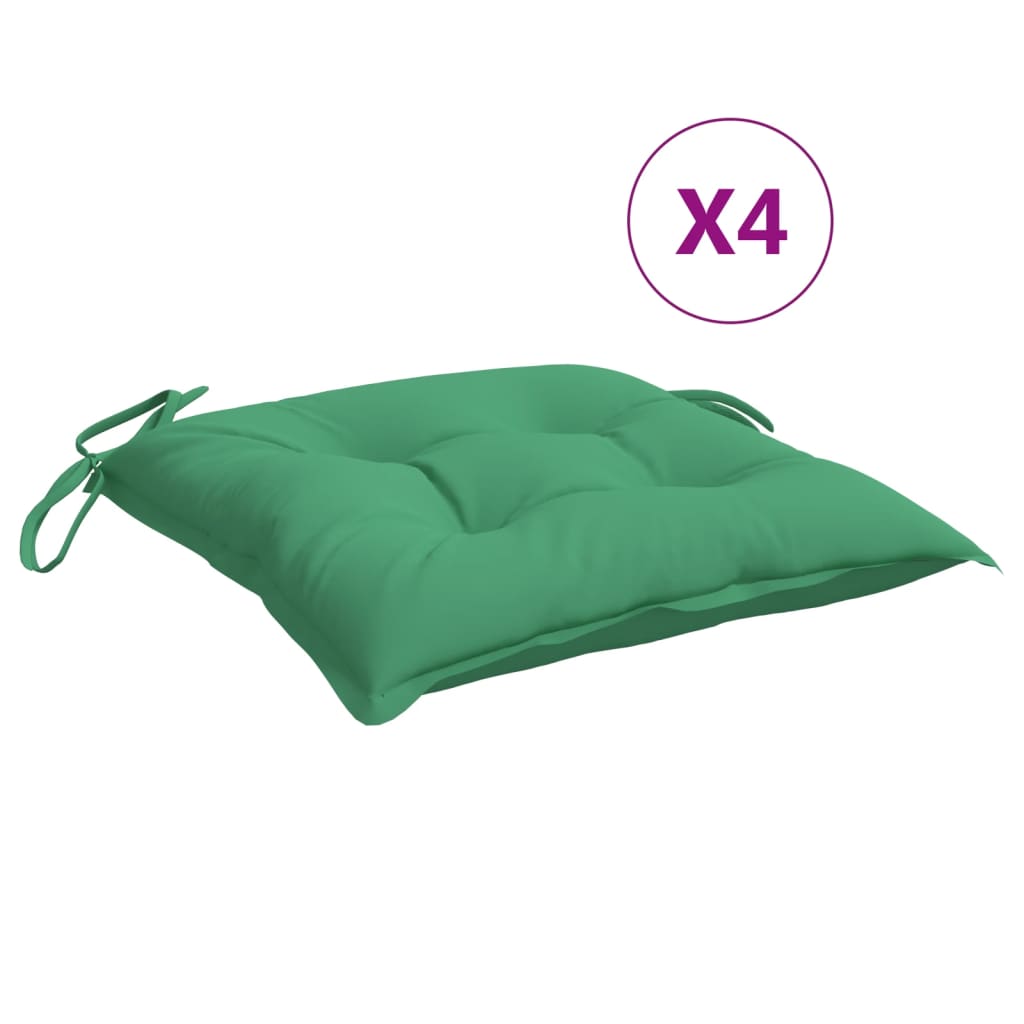 Cuscini per Sedia 4 pz Verdi 50x50x7 cm Tessuto Oxford | homemem39
