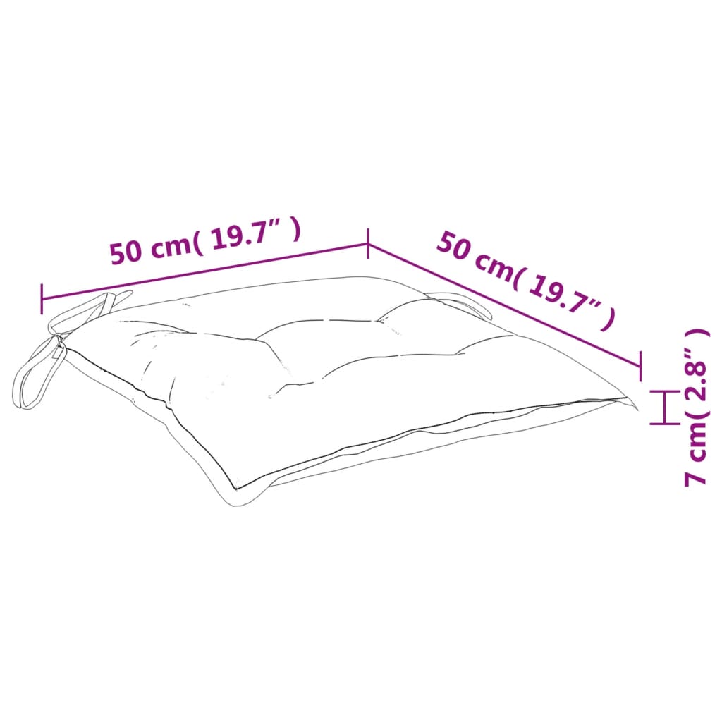 Cuscini per Sedia 4 pz Verdi 50x50x7 cm Tessuto Oxford | homemem39