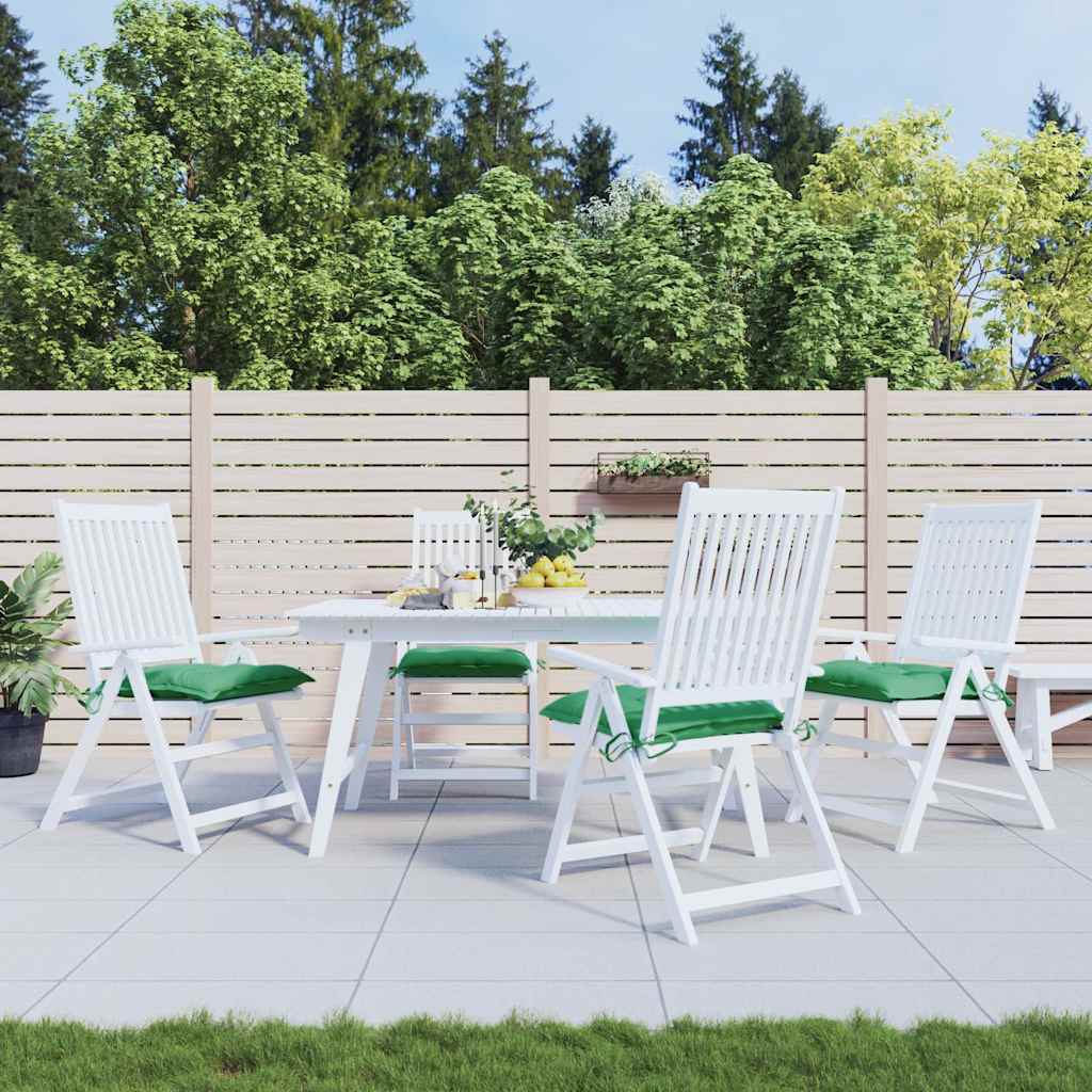 Cuscini per Sedia 4 pz Verdi 50x50x7 cm Tessuto Oxford