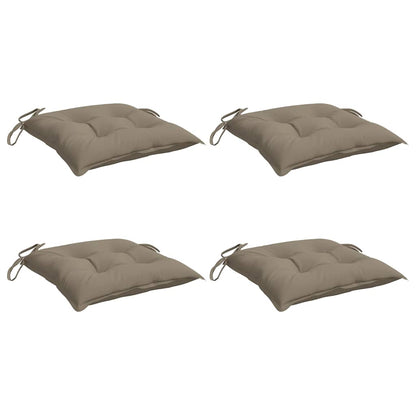 Cuscini per Sedia 4 pz Tortora 50x50x7 cm Tessuto Oxford