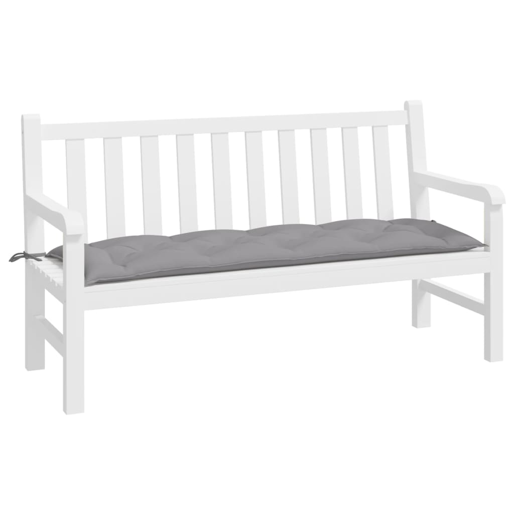 Gray Bench Cushion 150x50x7 cm in Oxford Fabric