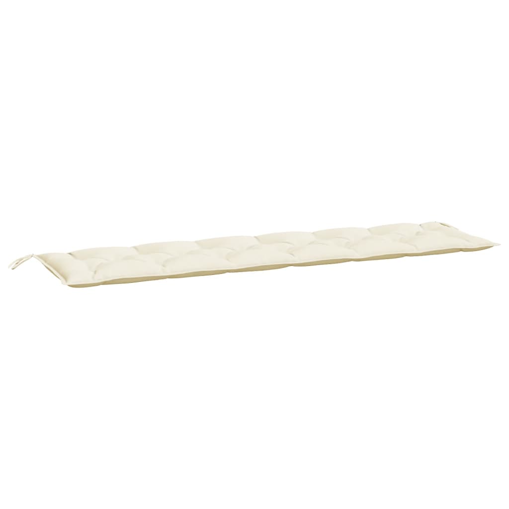 Cuscino per Panca Bianco Crema 200x50x7 cm in Tessuto Oxford | homemem39