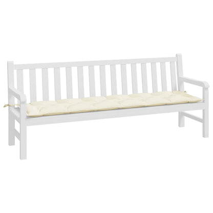Cuscino per Panca Bianco Crema 200x50x7 cm in Tessuto Oxford | homemem39