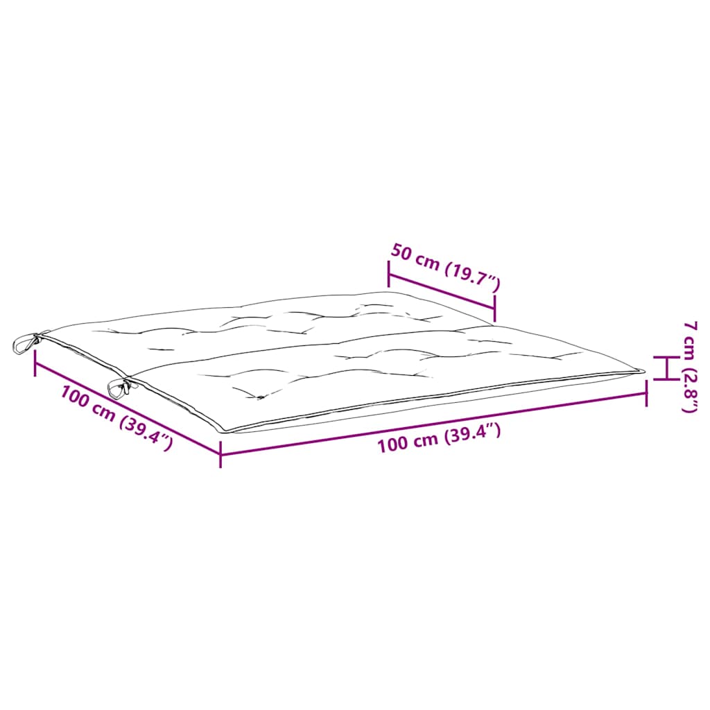 Cuscino per Panca Beige 100x(50+50)x7cm in Tessuto Oxford | homemem39