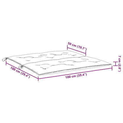 Cuscino per Panca Rosso 100x(50+50)x7cm in Tessuto Oxford | homemem39