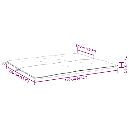 Cuscino per Panca Beige 120x(50+50)x7 cm in Tessuto Oxford - homemem39