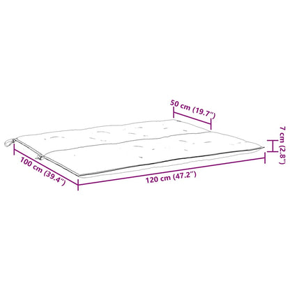 Cuscino per Panca Azzurro 120x(50+50)x7 cm in Tessuto Oxford | homemem39