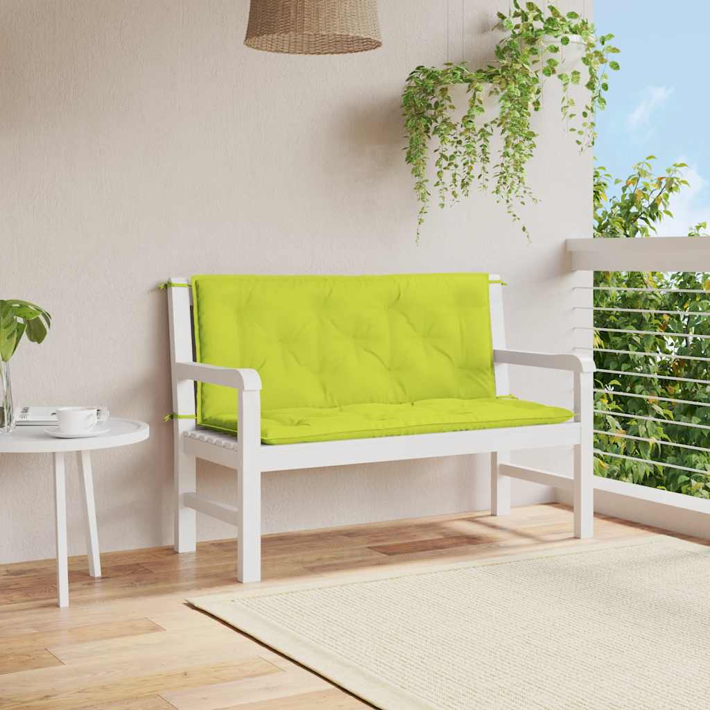Cuscini per Panca 2 pz Verde Intenso 120x50x7 cm Tessuto Oxford | homemem39