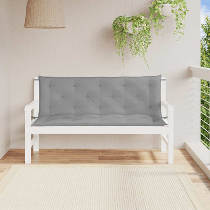 Cuscini per Panca 2 pz Grigi 150x50x7 cm in Tessuto Oxford | homemem39