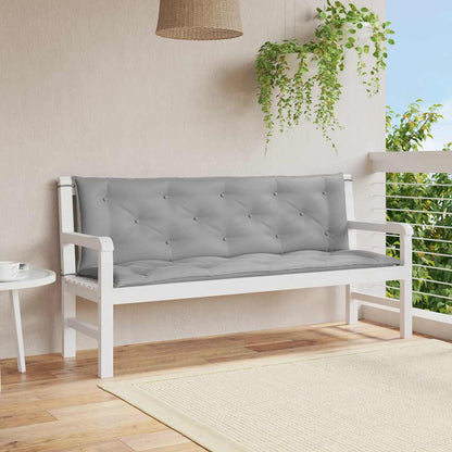 Cuscini per Panca 2 pz Grigi 150x50x7 cm in Tessuto Oxford | homemem39