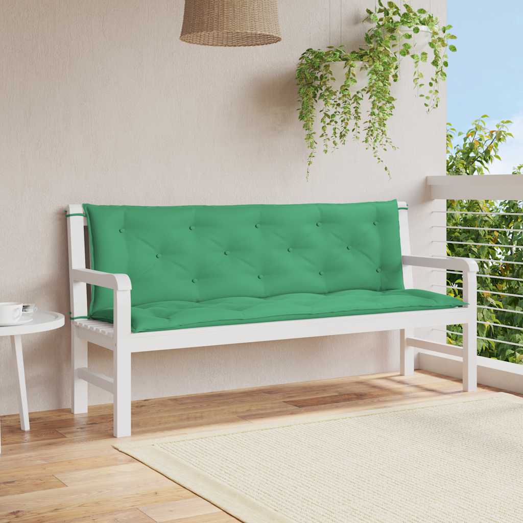 Cuscino per Panca Verde 150x(50+50)x7cm in Tessuto Oxford | homemem39