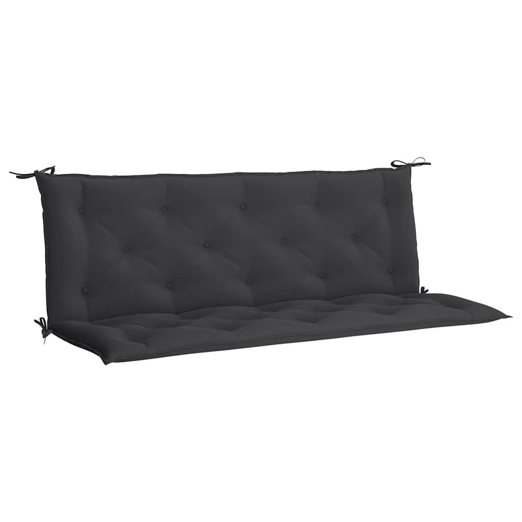 Cuscino per Panca Nero 150x(50+50)x7cm in Tessuto Oxford | homemem39